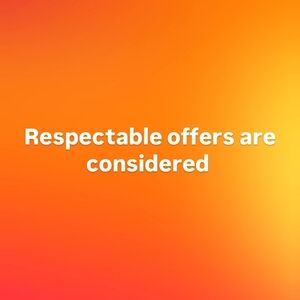 Graphic Text Image - Orange Gradient "Respectable offers are considered"